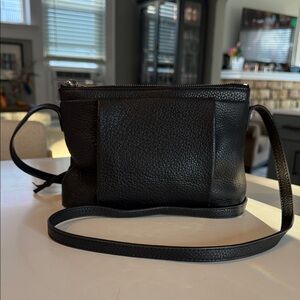 Vince Camuto Dania Black Leather Crossbody Bag